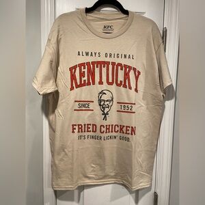 NWOT KFC Size L Kentucky Fried Chicken Logo Tee Shirt Finger Lickin Good Colonel
